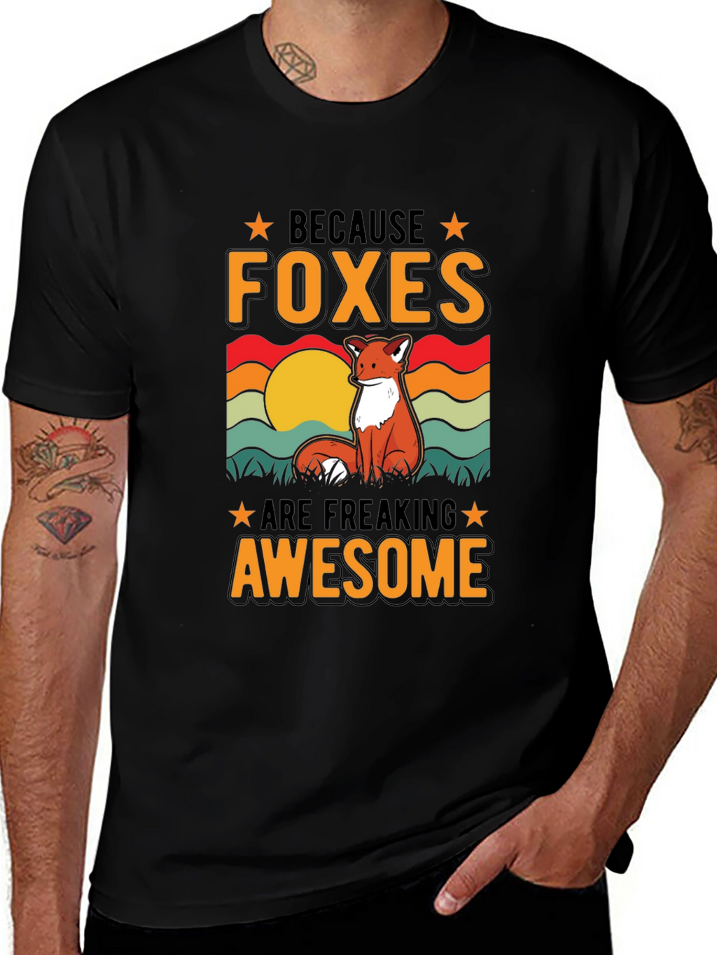 Foxes Are Awesome Graphic T-Shirt