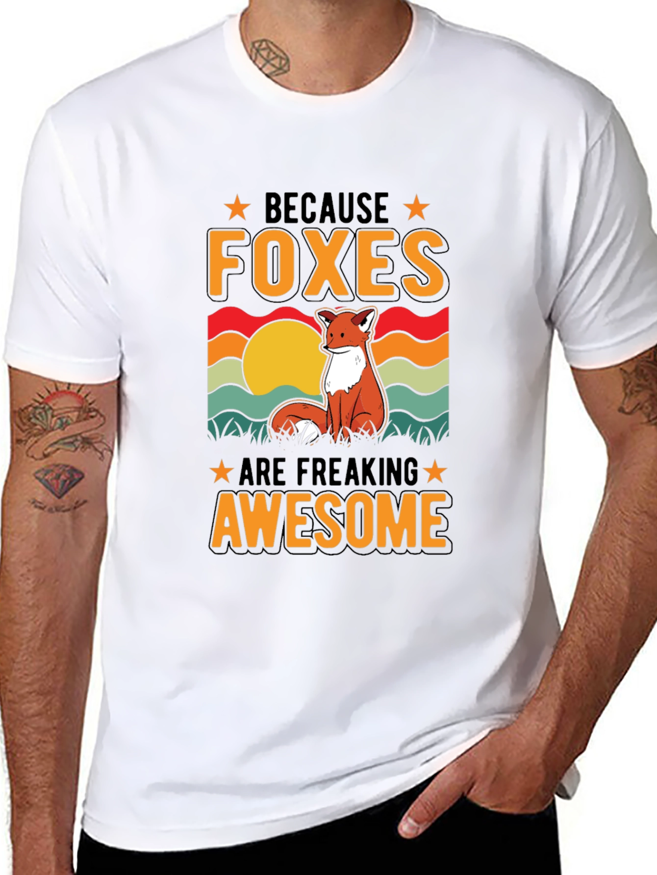 Foxes Are Awesome Graphic T-Shirt