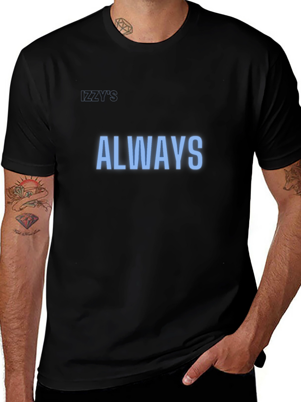 Mens Black Always Graphic Tee