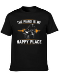 Piano is My Happy Place Graphic Tee