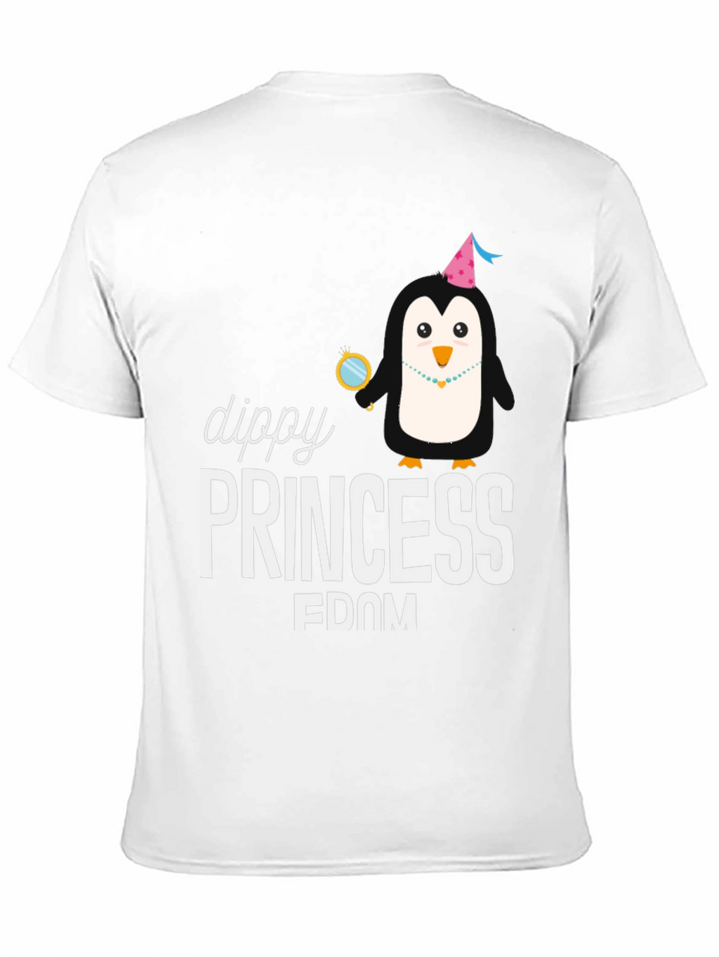 Dippy Princess Penguin T-Shirt Funny Graphic Tee