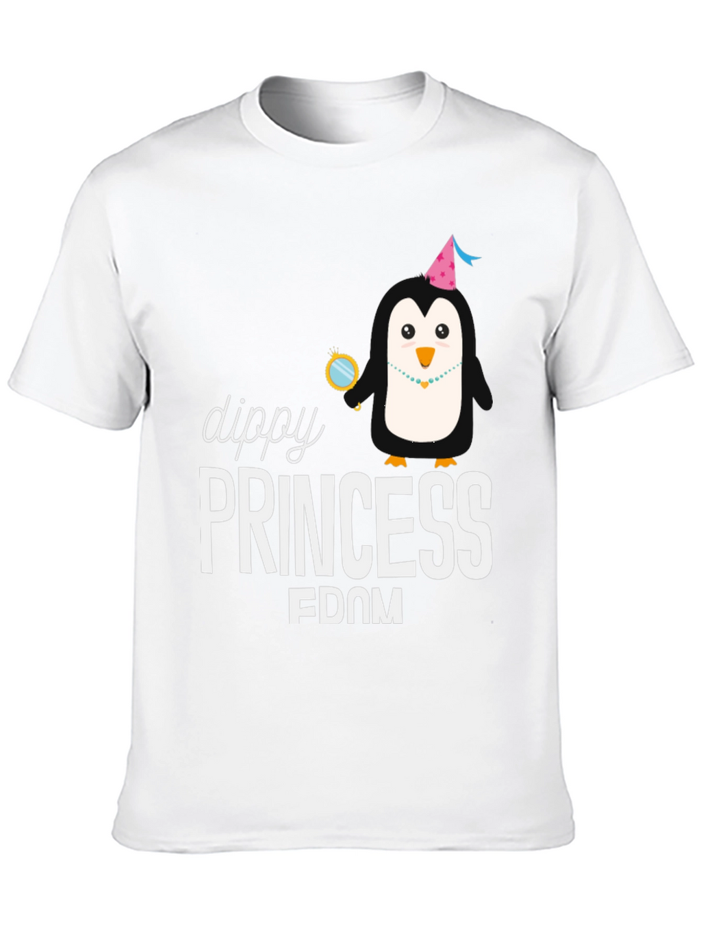 Dippy Princess Penguin T-Shirt Funny Graphic Tee