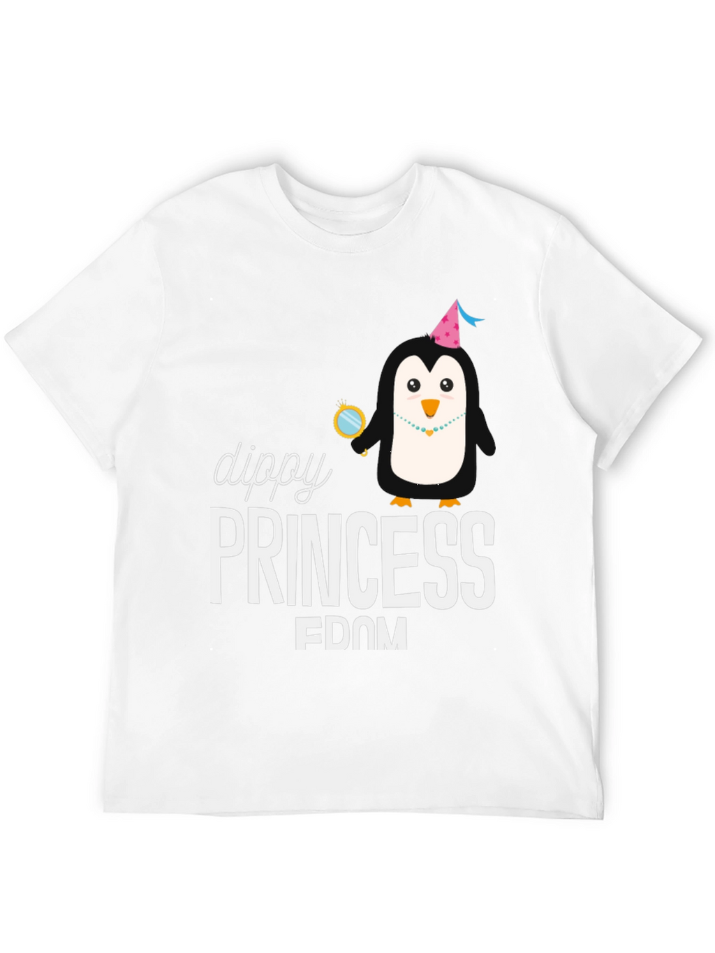 Dippy Princess Penguin T-Shirt Funny Graphic Tee