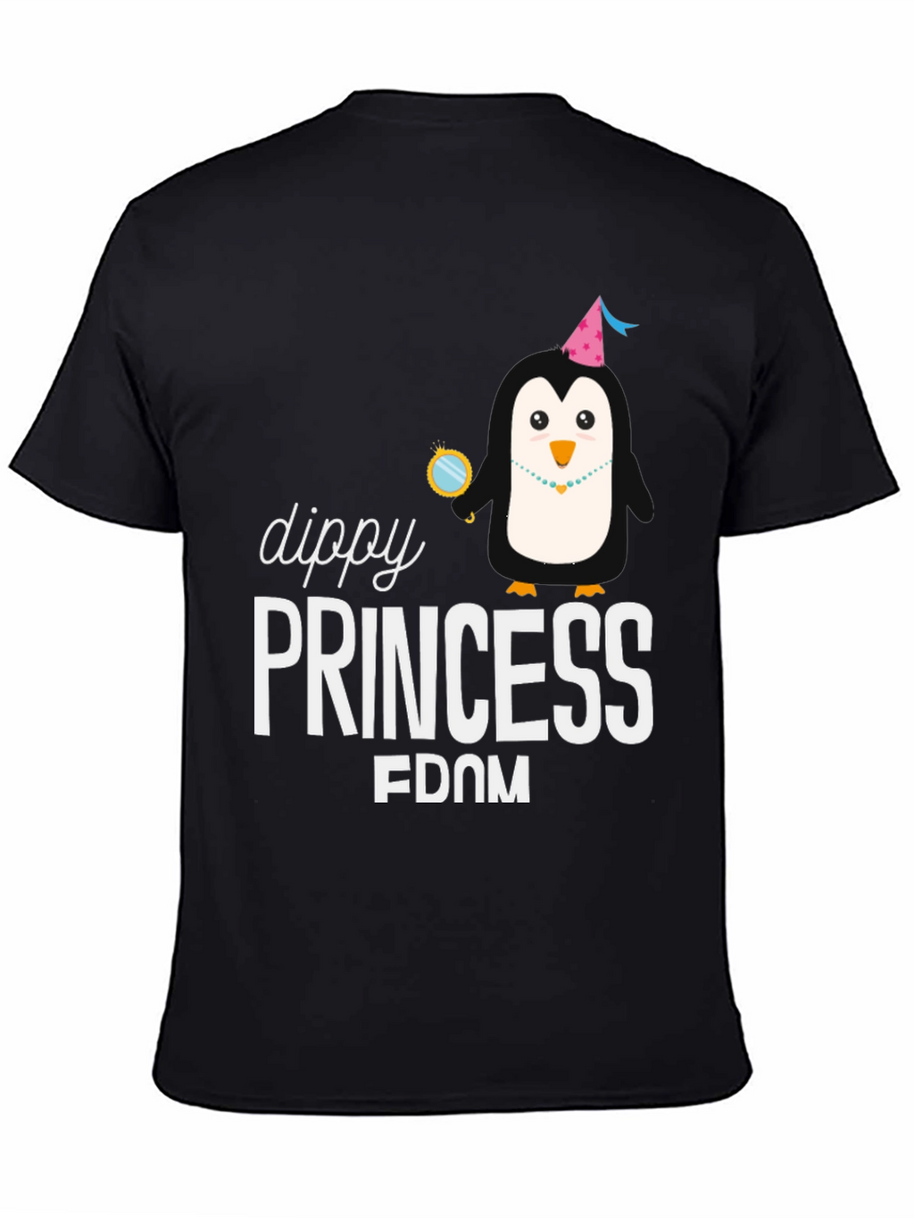 Dippy Princess Penguin T-Shirt Funny Graphic Tee