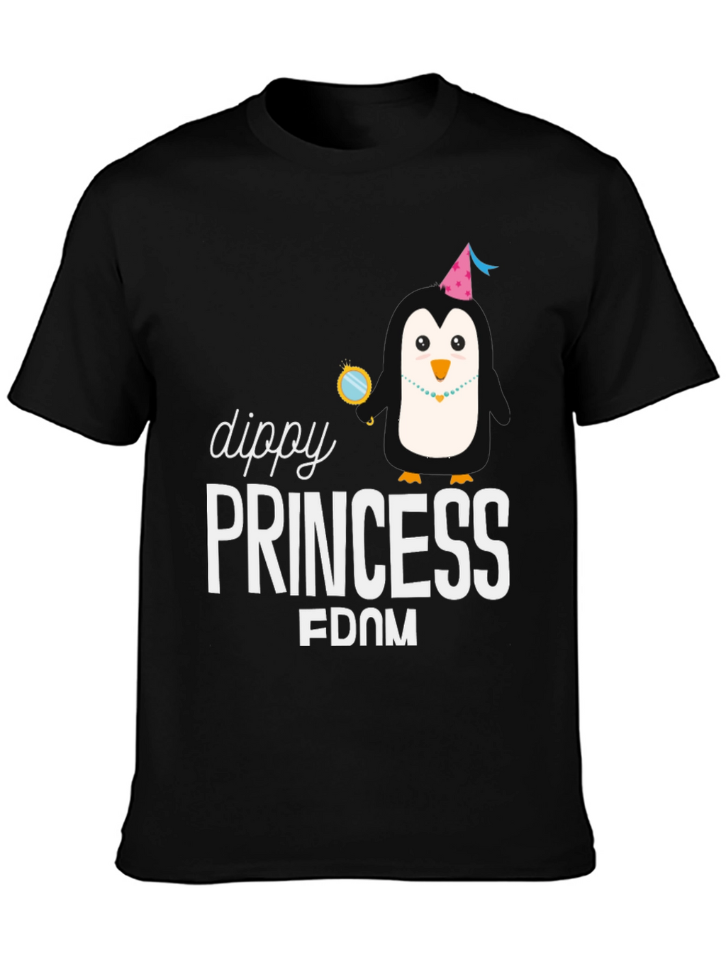 Dippy Princess Penguin T-Shirt Funny Graphic Tee