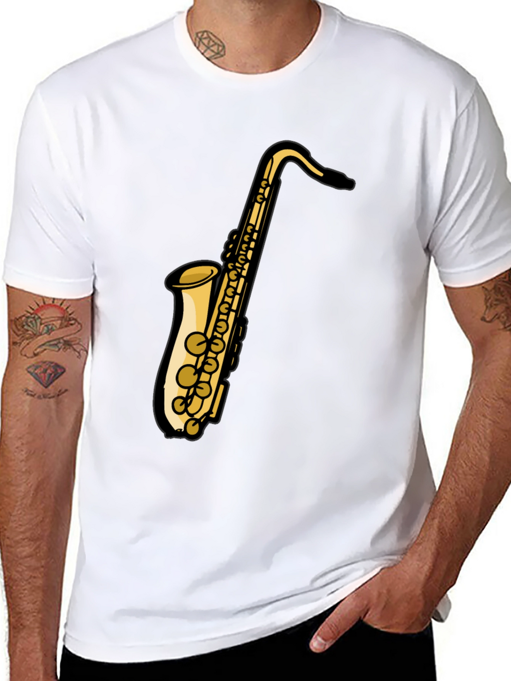Saxophone Graphic Tee - Cool Music Lovers Shirt