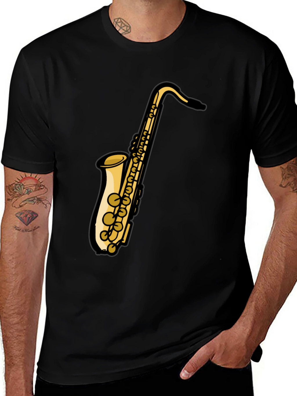 Saxophone Graphic Tee - Cool Music Lovers Shirt