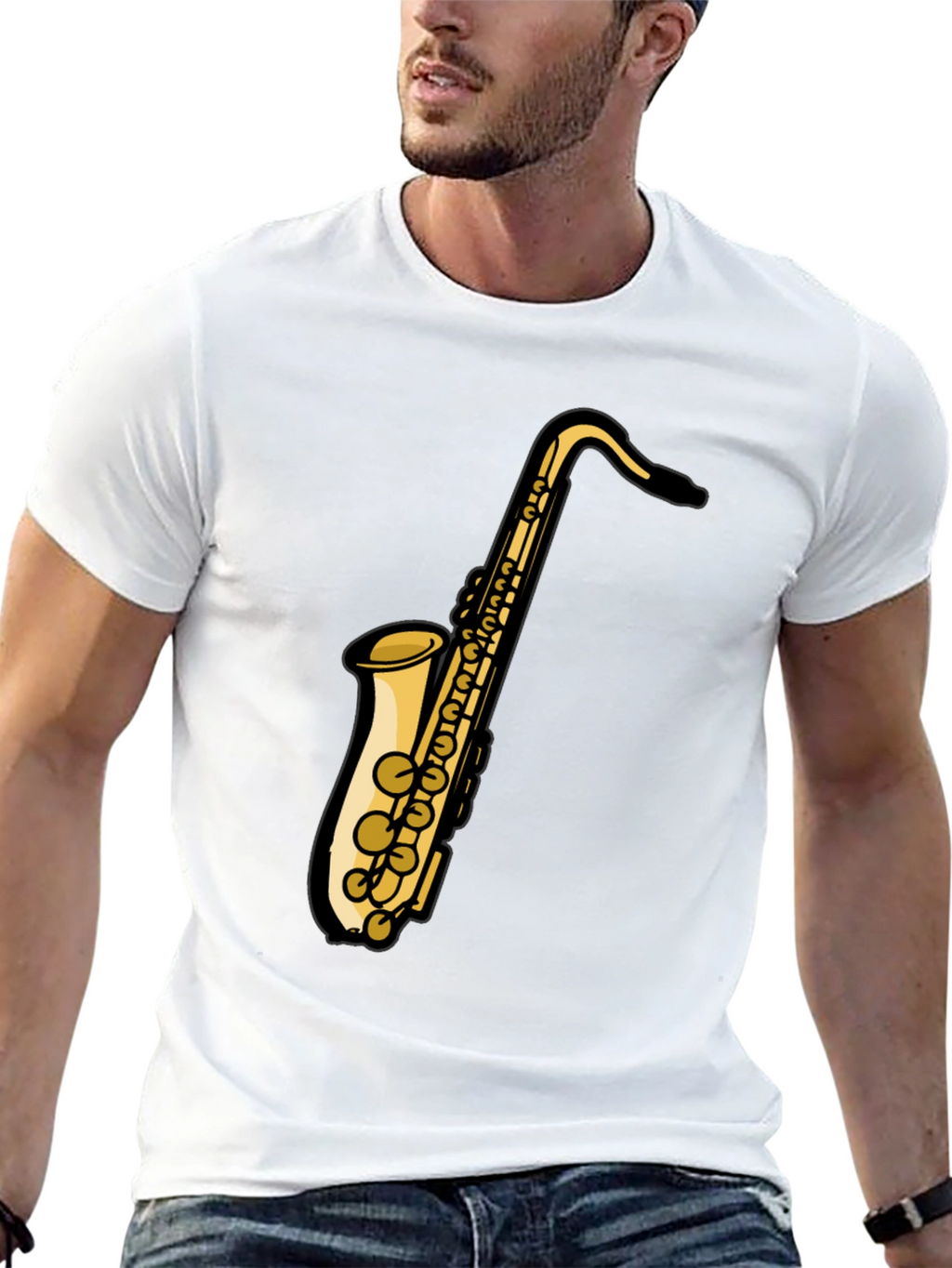 Saxophone Graphic Tee - Cool Music Lovers Shirt
