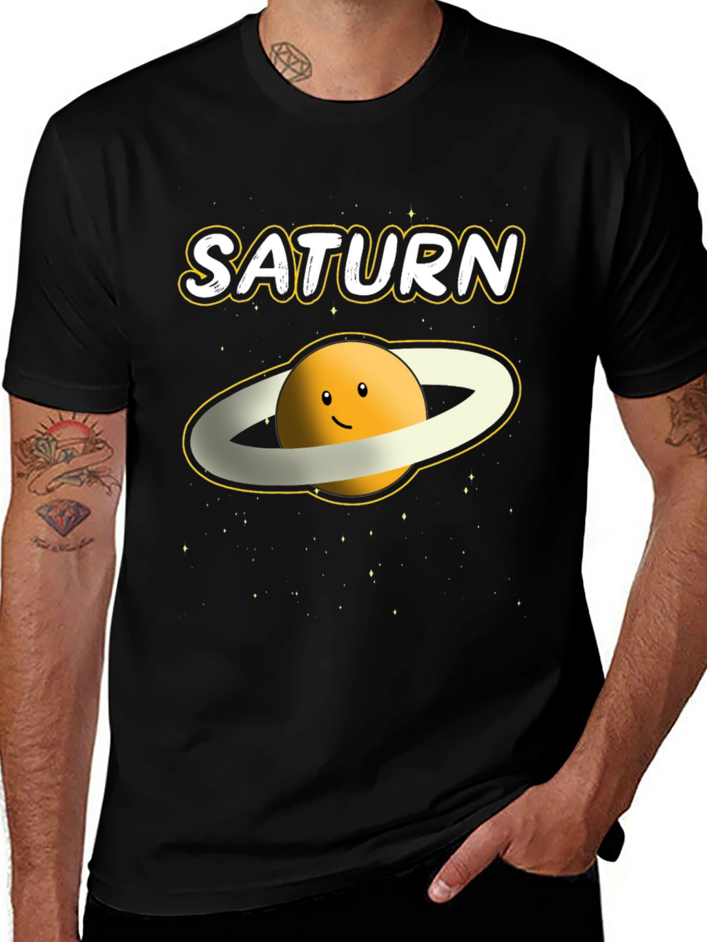 Saturn Planet Graphic T-Shirt - Outer Space Tee