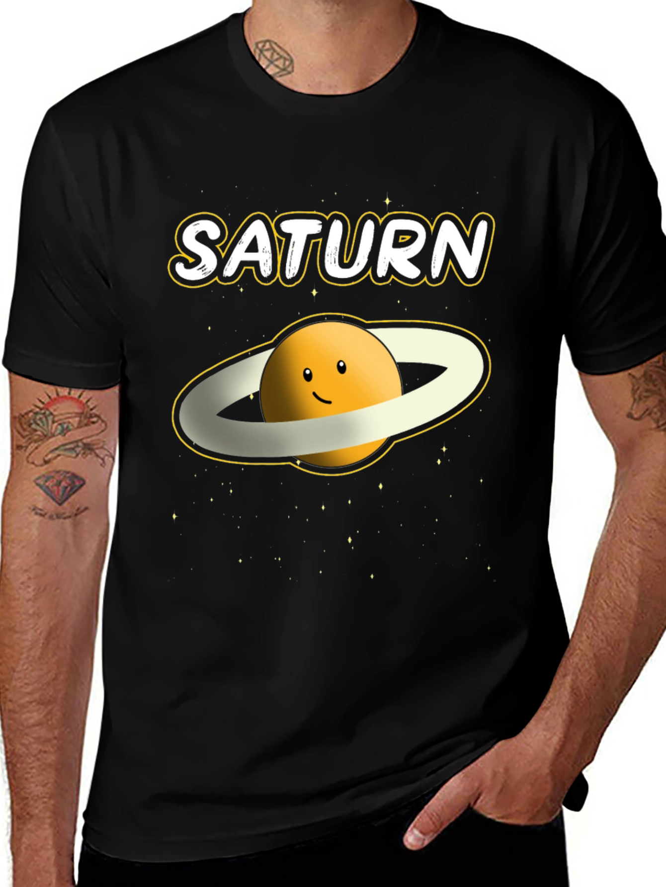 Saturn Planet Graphic T-Shirt - Outer Space Tee