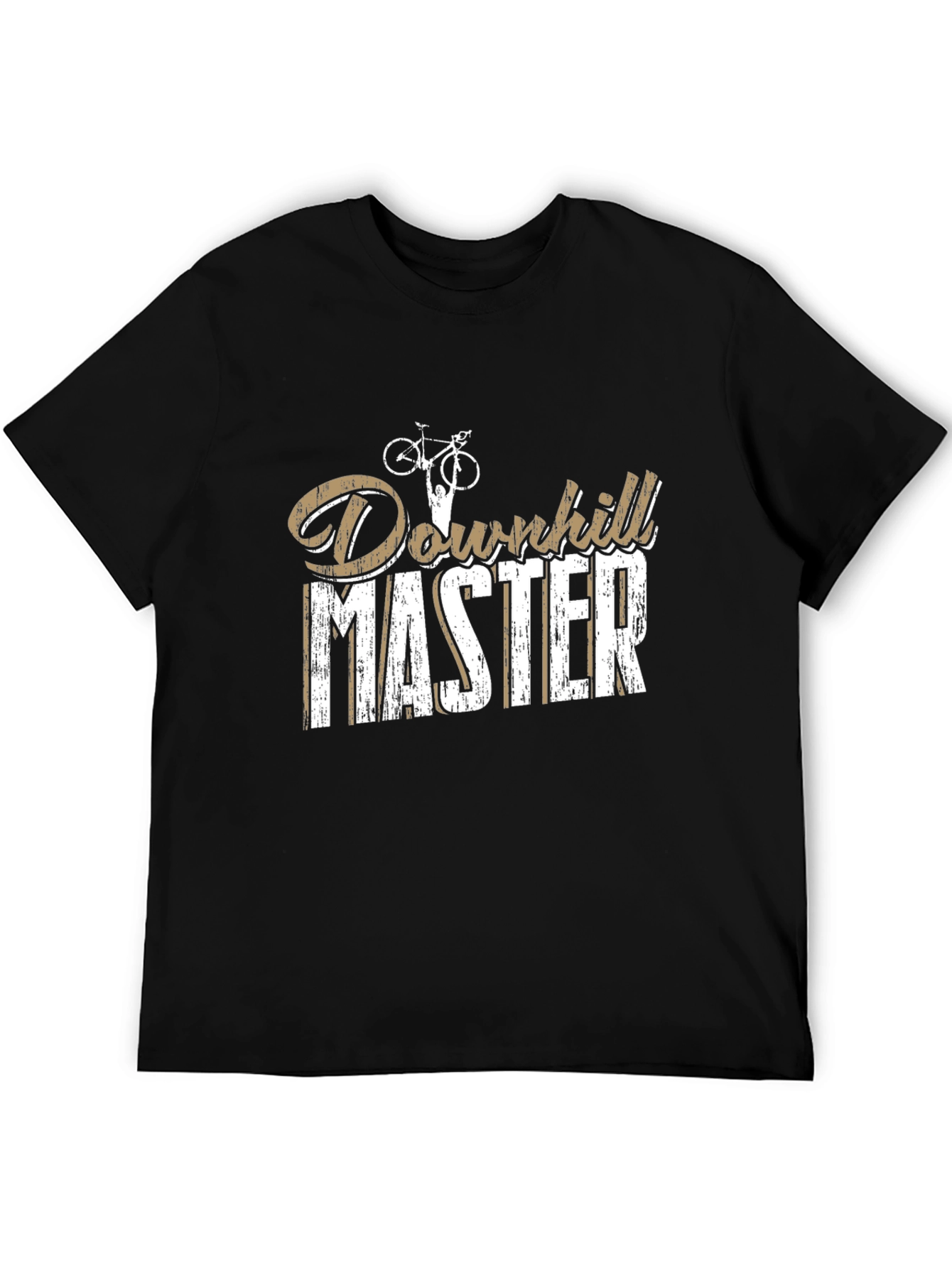Downhill Master Graphic Tee - Black Cotton Casual T-Shirt