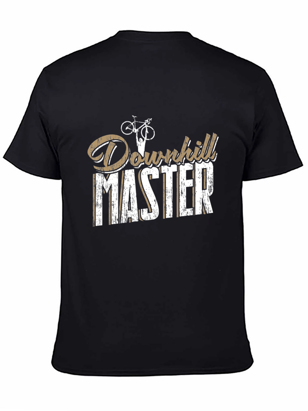 Downhill Master Graphic Tee - Black Cotton Casual T-Shirt