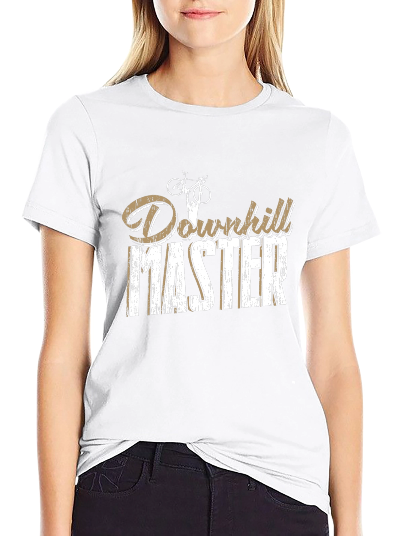 Downhill Master Graphic Tee - Black Cotton Casual T-Shirt