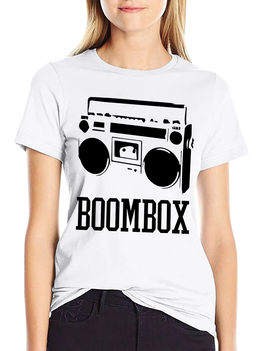 Retro Boombox Graphic T-Shirt - Classic 80s Style