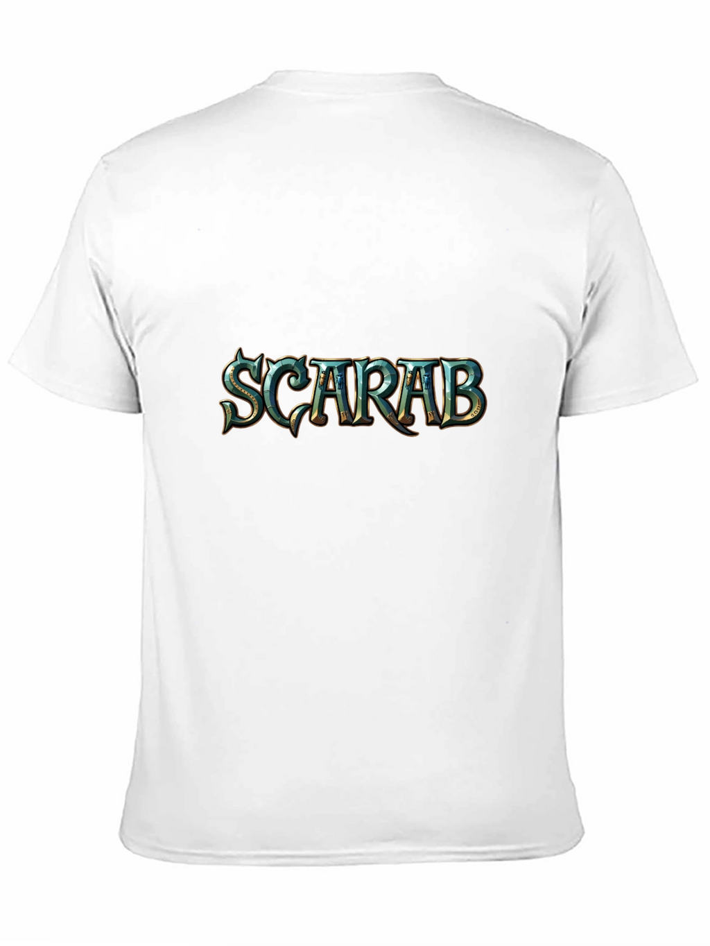Scarab Beetle Graphic Print Black T-Shirt
