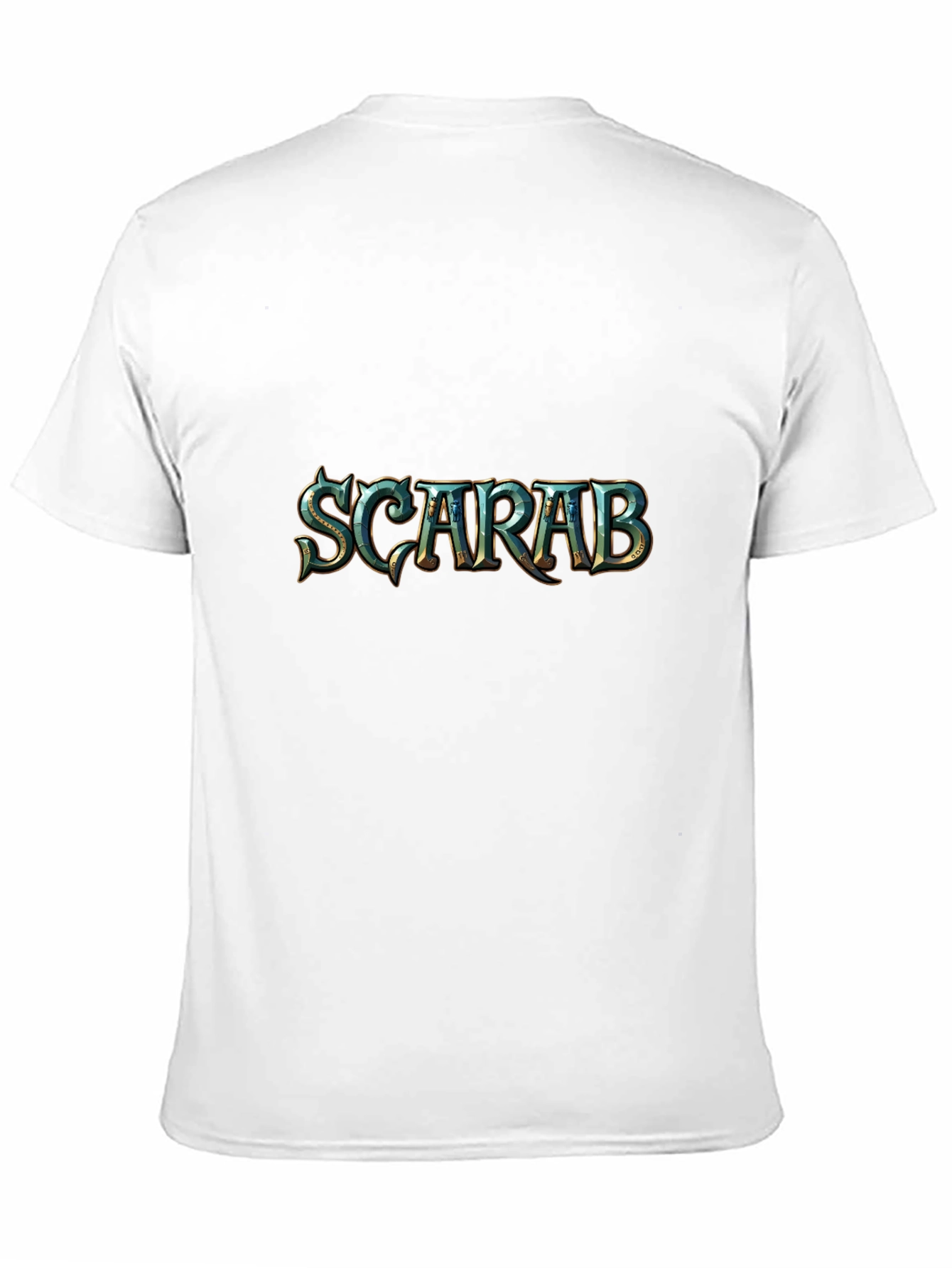 Scarab Beetle Graphic Print Black T-Shirt