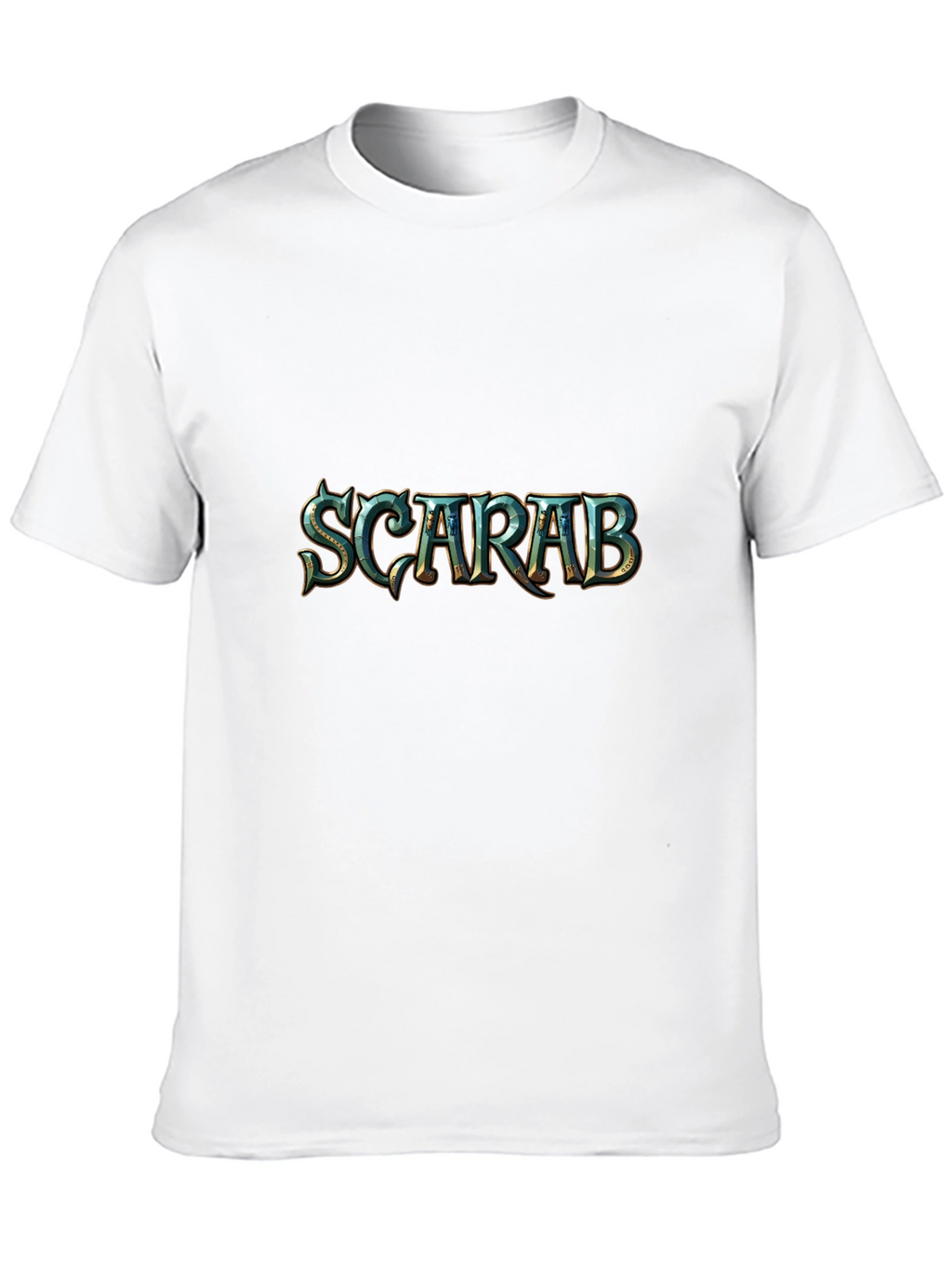 Scarab Beetle Graphic Print Black T-Shirt