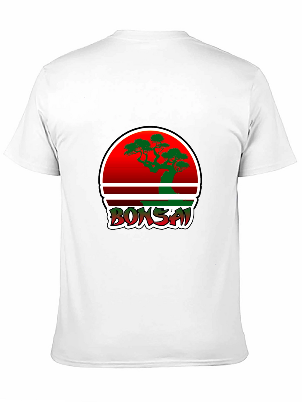 Bonsai Graphic Tee - Red Circle Bonsai Design