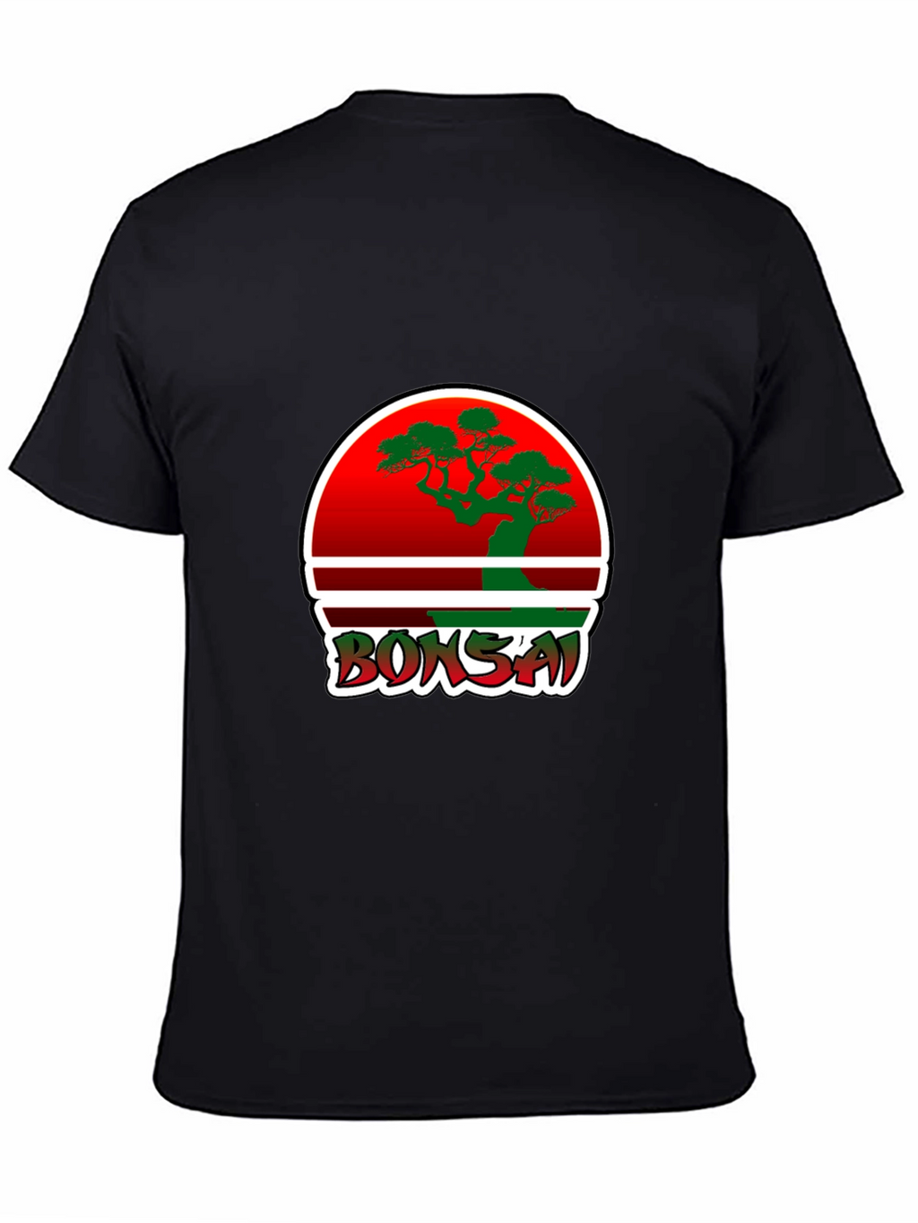 Bonsai Graphic Tee - Red Circle Bonsai Design
