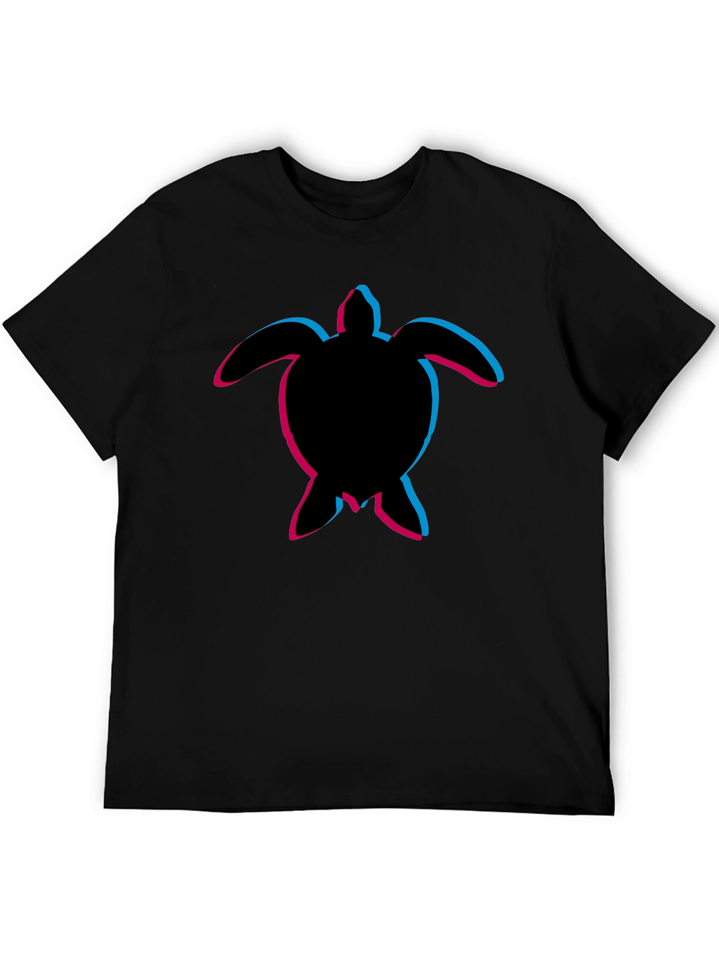 Mens Black Turtle Graphic T-Shirt