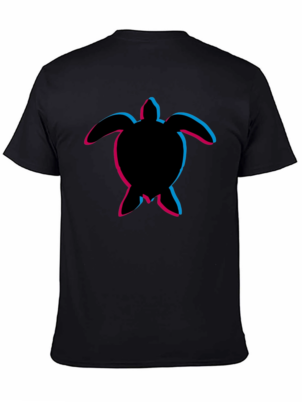 Mens Black Turtle Graphic T-Shirt