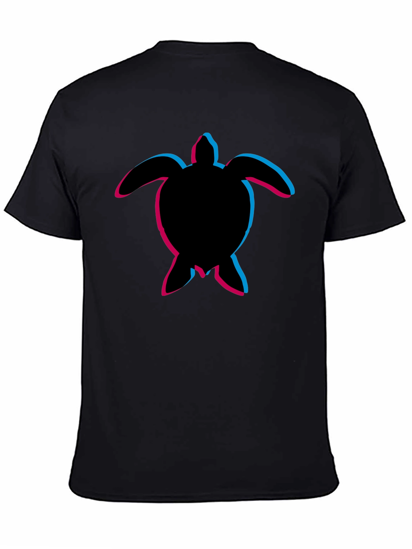 Mens Black Turtle Graphic T-Shirt
