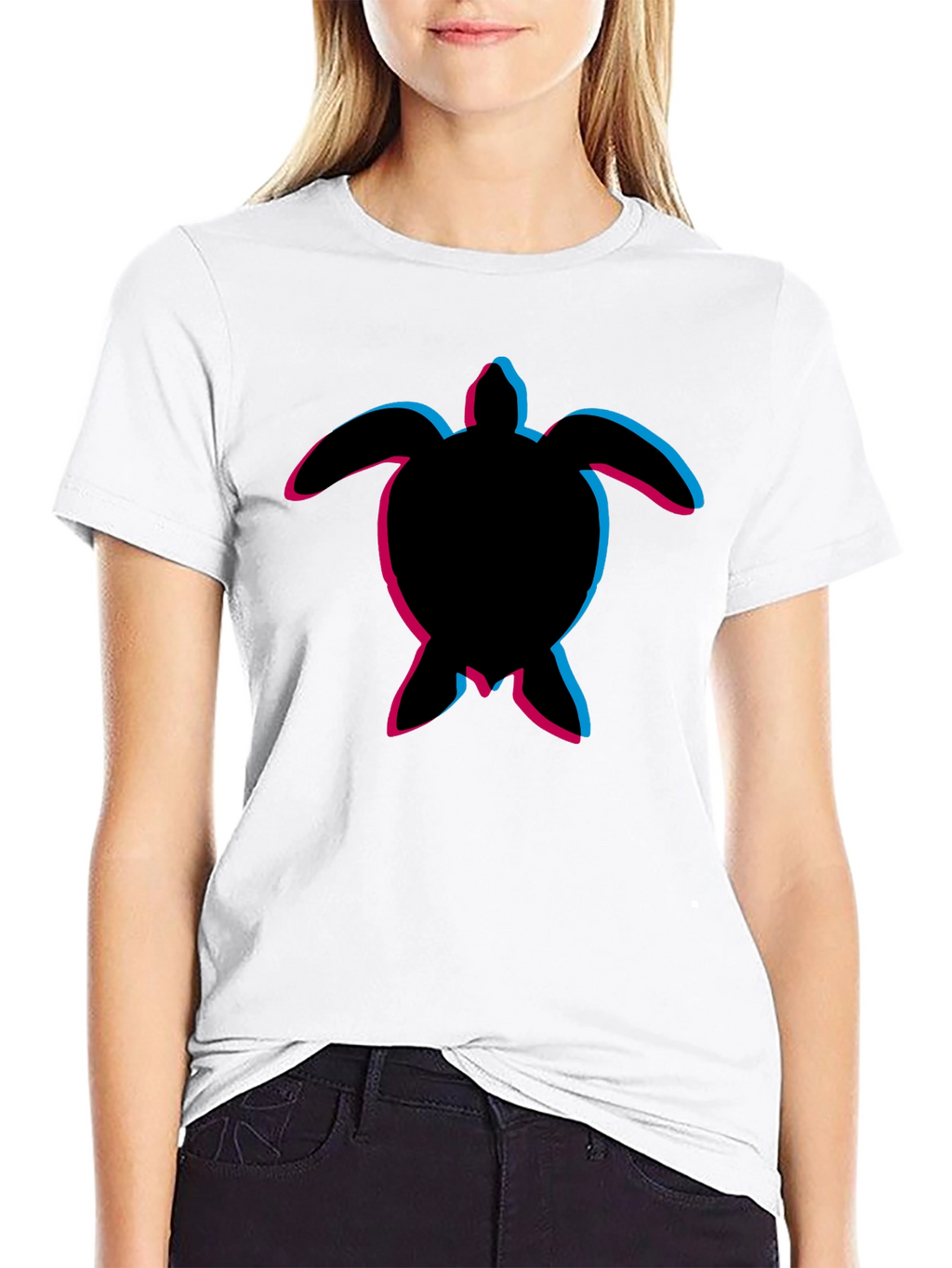 Mens Black Turtle Graphic T-Shirt