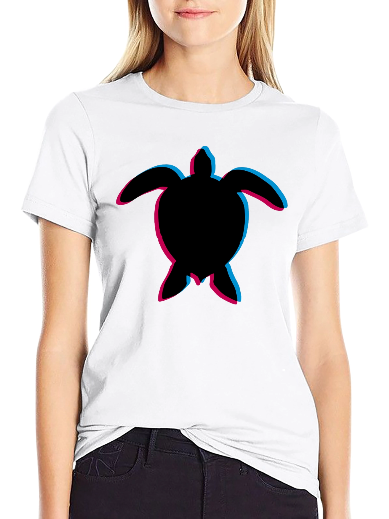 Mens Black Turtle Graphic T-Shirt