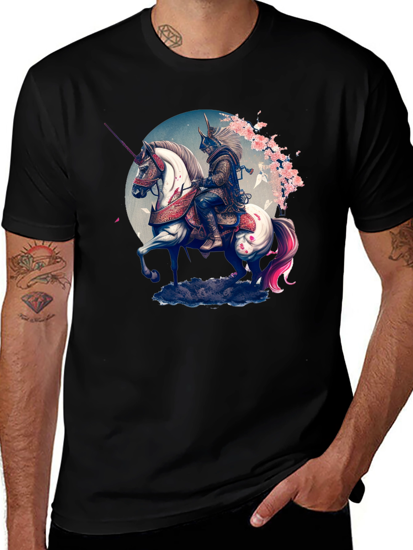 Samurai Unicorn T-Shirt - Unique Graphic Tee