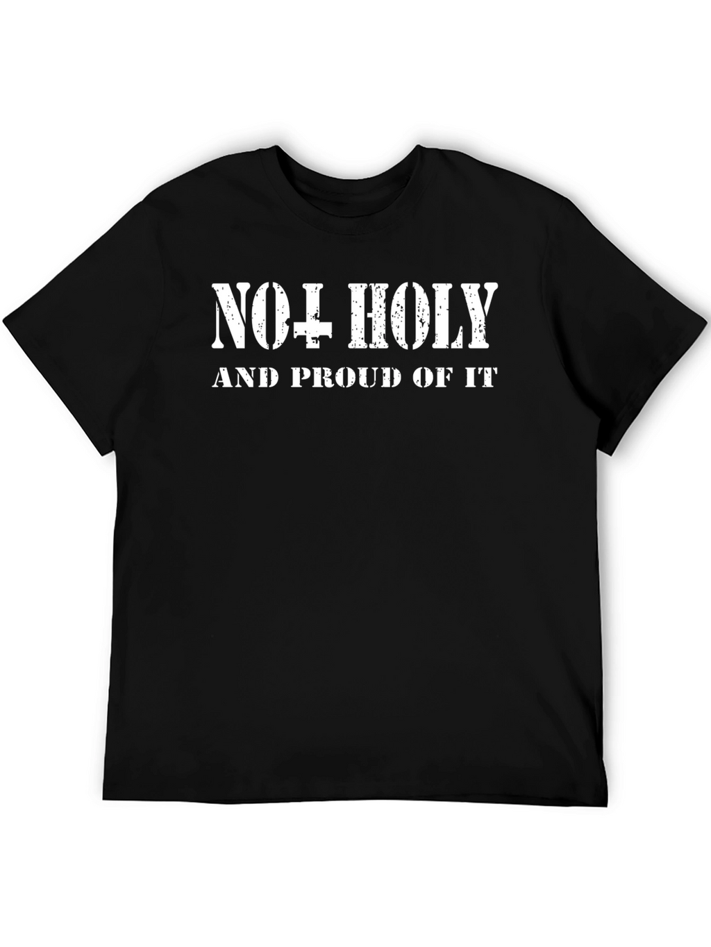 No + Holy Graphic T-Shirt - Black
