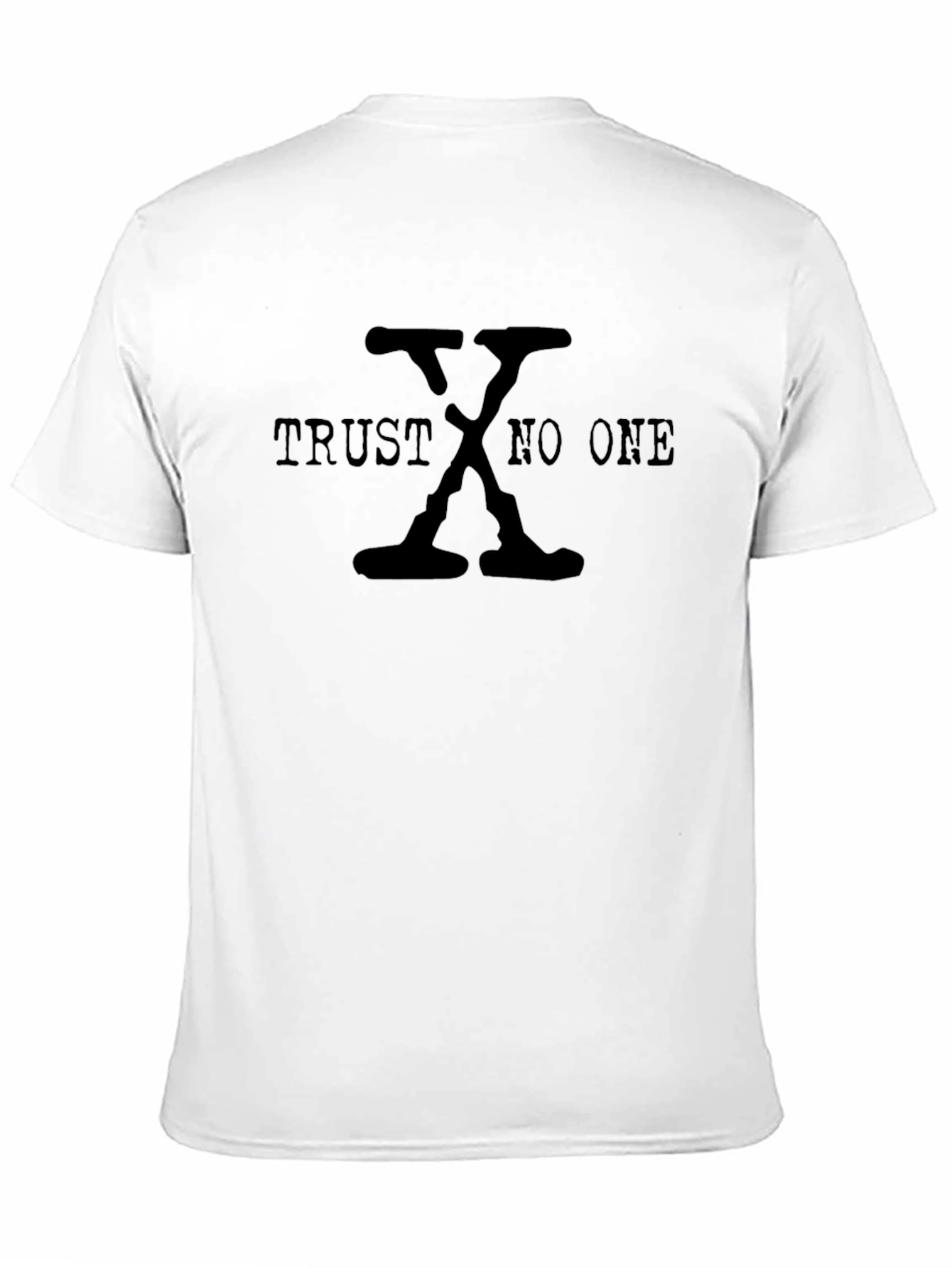 Trust No One Graphic Tee - Black Cotton T-Shirt