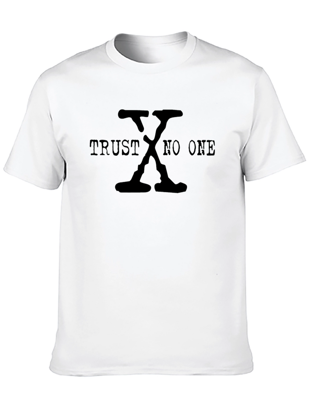 Trust No One Graphic Tee - Black Cotton T-Shirt