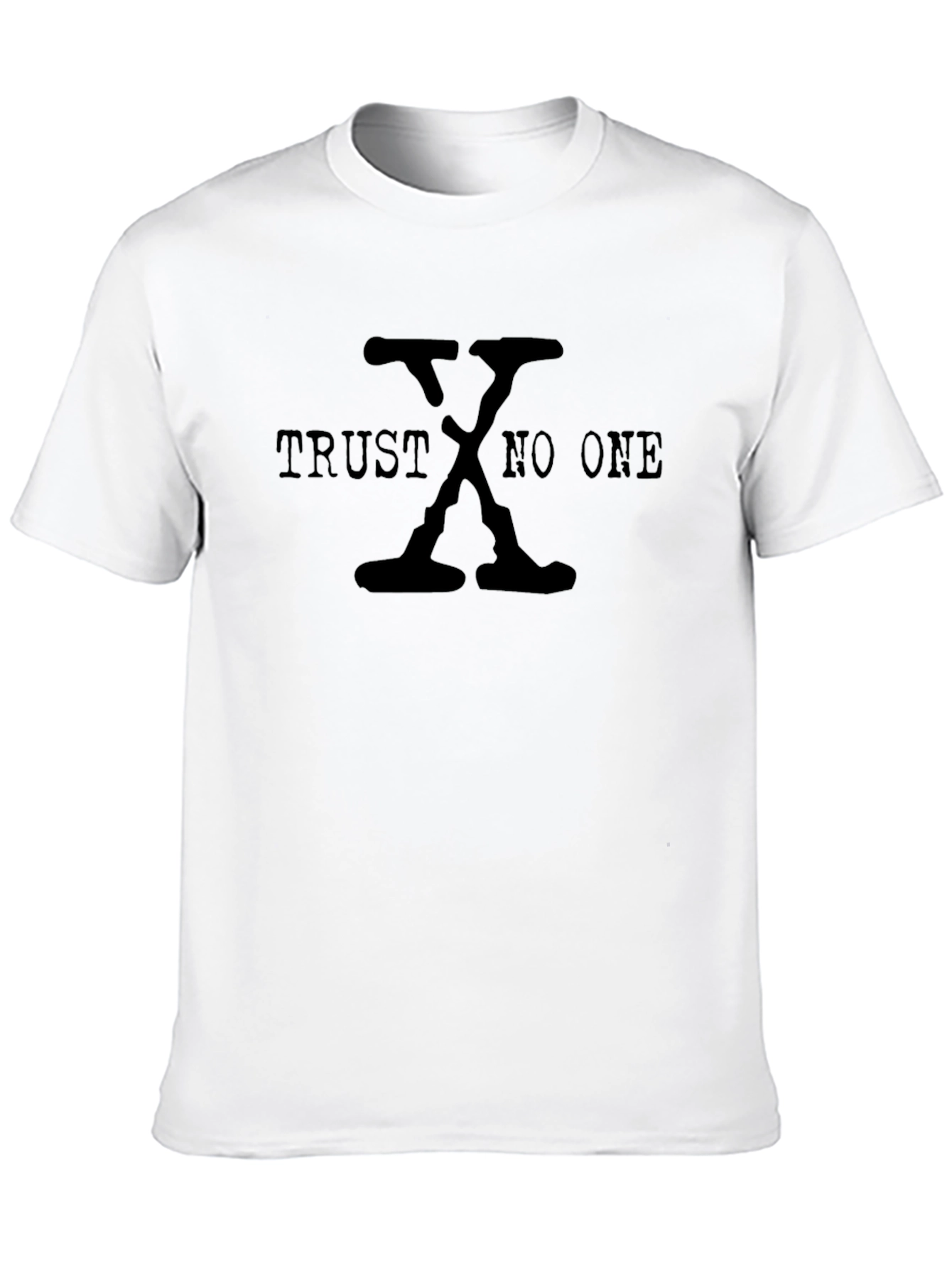 Trust No One Graphic Tee - Black Cotton T-Shirt
