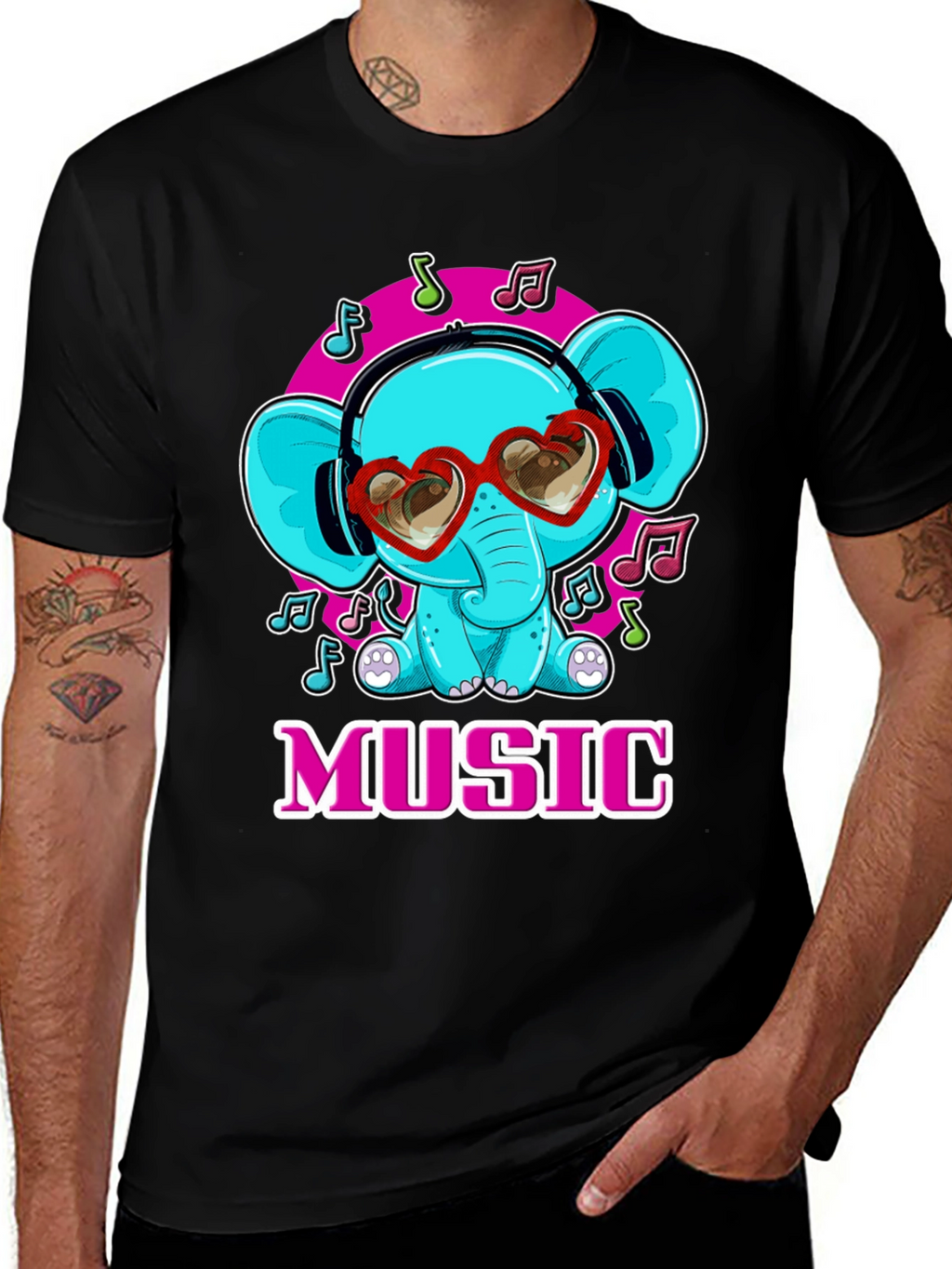 Music Loving Elephant T-Shirt