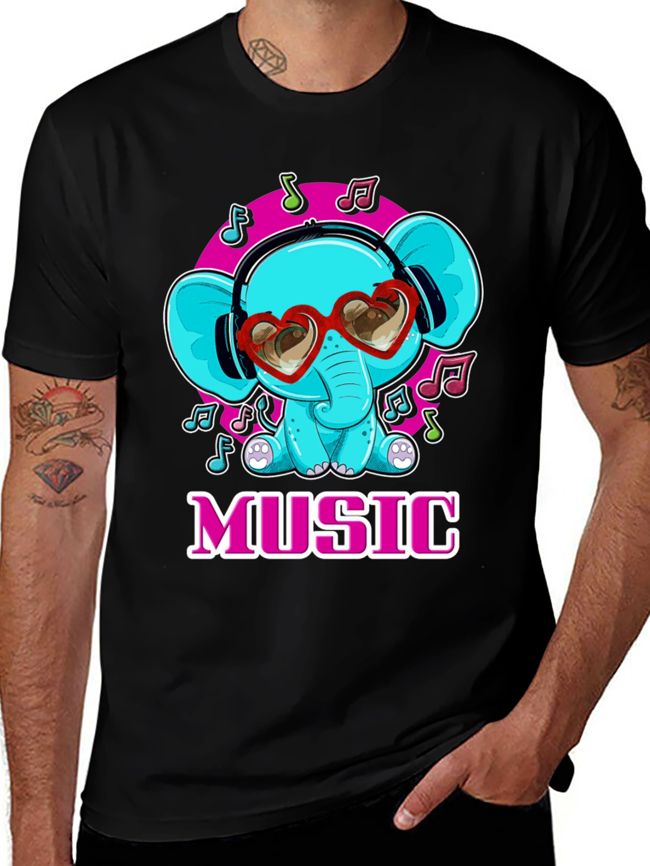 Music Loving Elephant T-Shirt