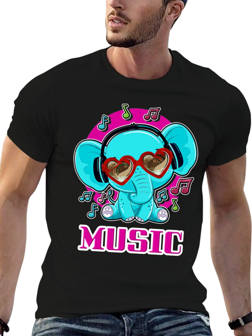 Music Loving Elephant T-Shirt