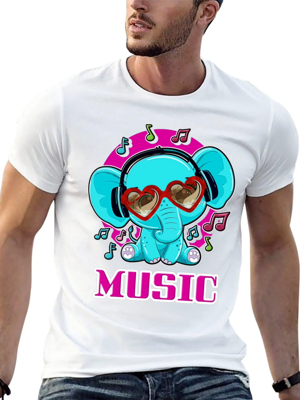 Music Loving Elephant T-Shirt