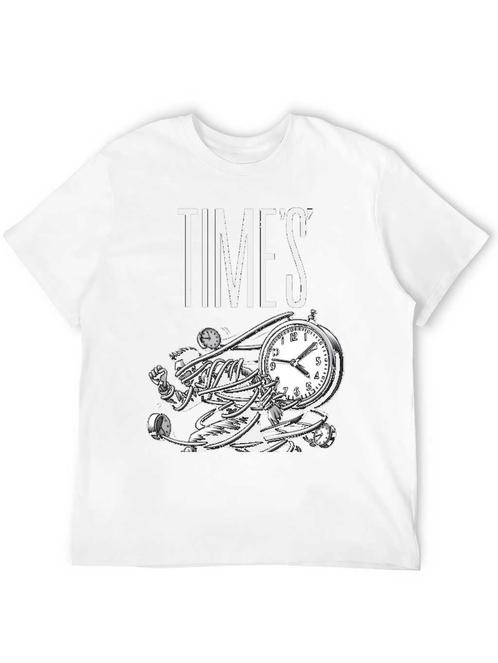 Time Warp Graphic Tee - Black Cotton T-Shirt