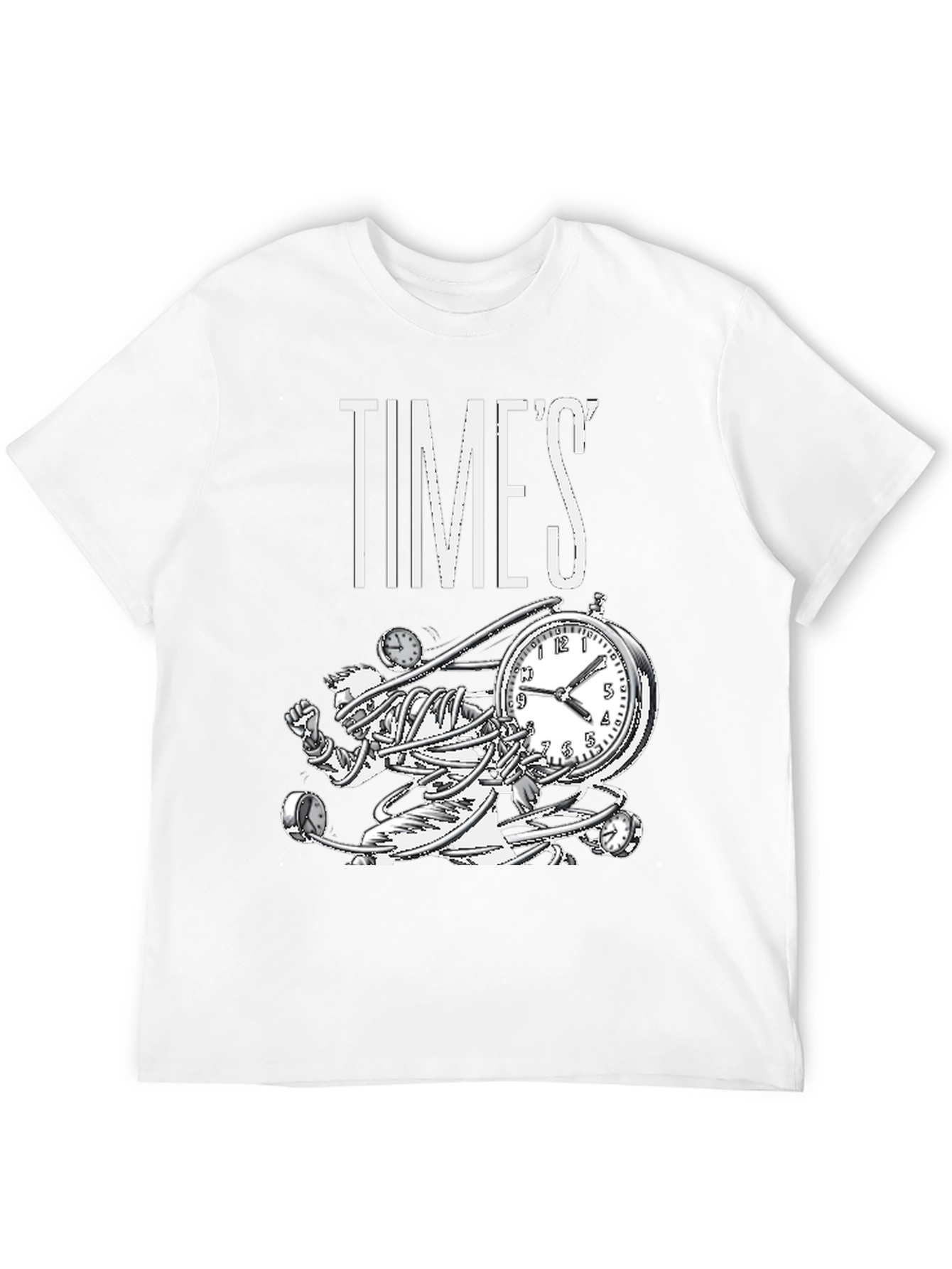 Time Warp Graphic Tee - Black Cotton T-Shirt