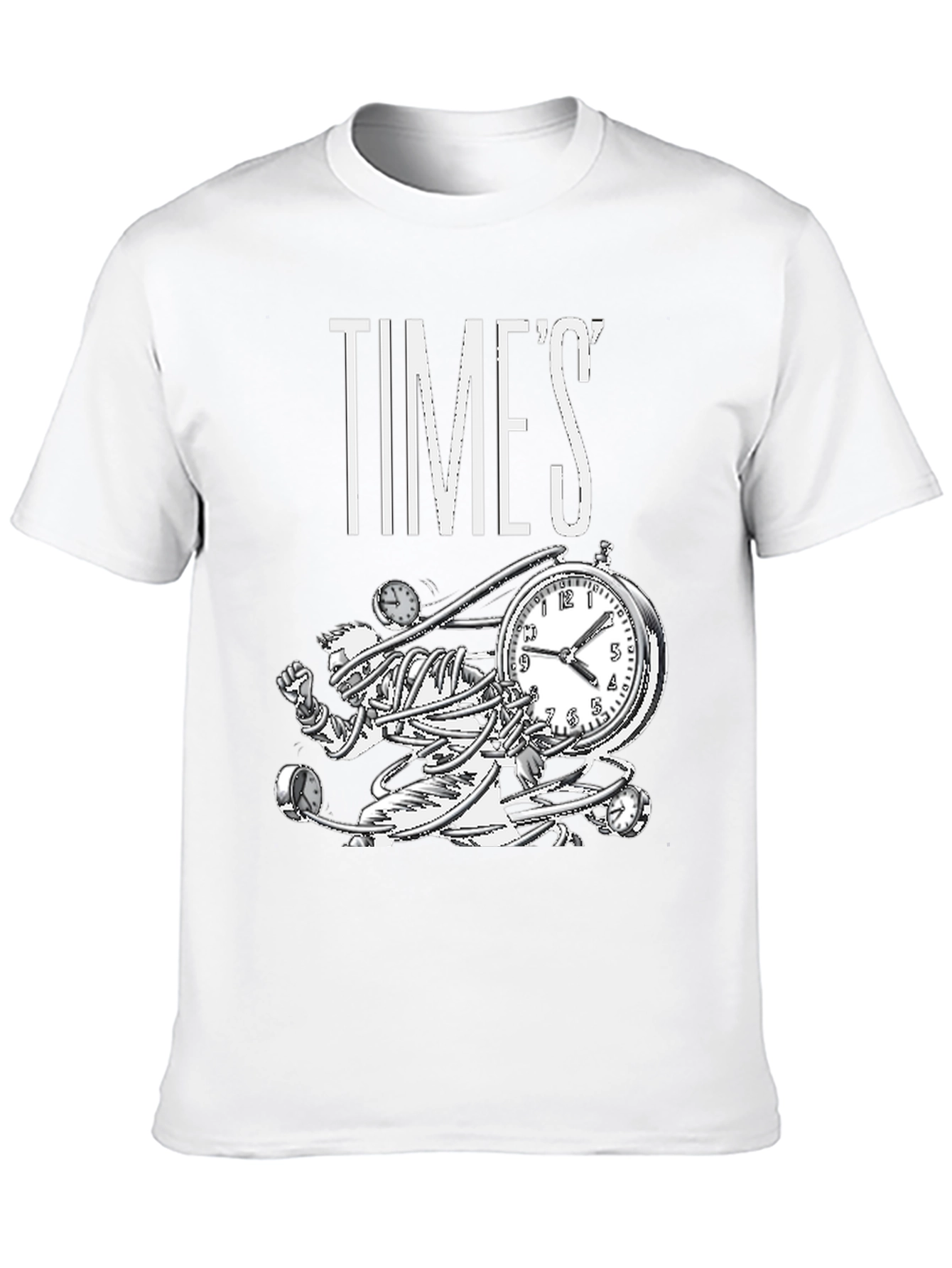 Time Warp Graphic Tee - Black Cotton T-Shirt