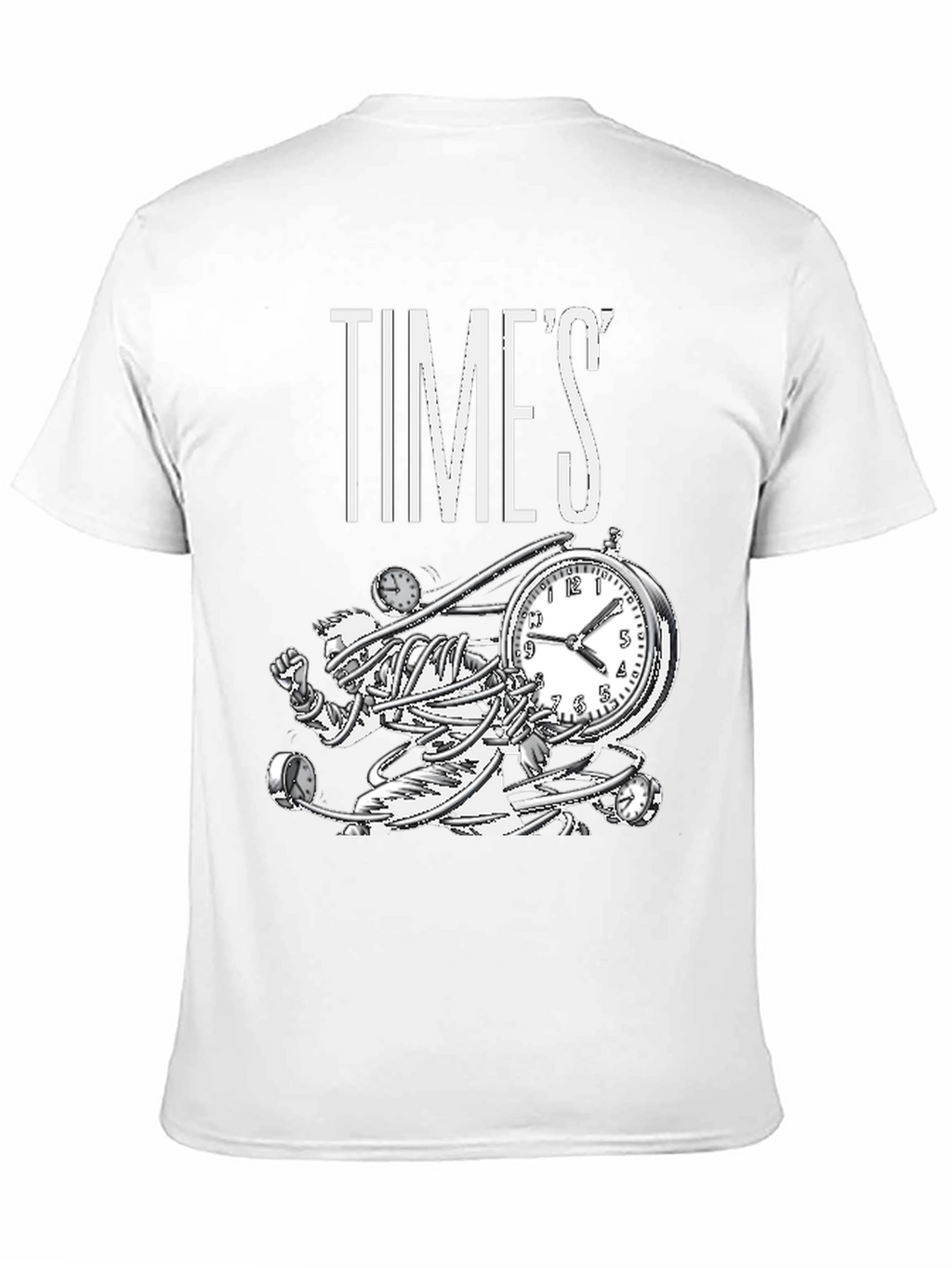 Time Warp Graphic Tee - Black Cotton T-Shirt