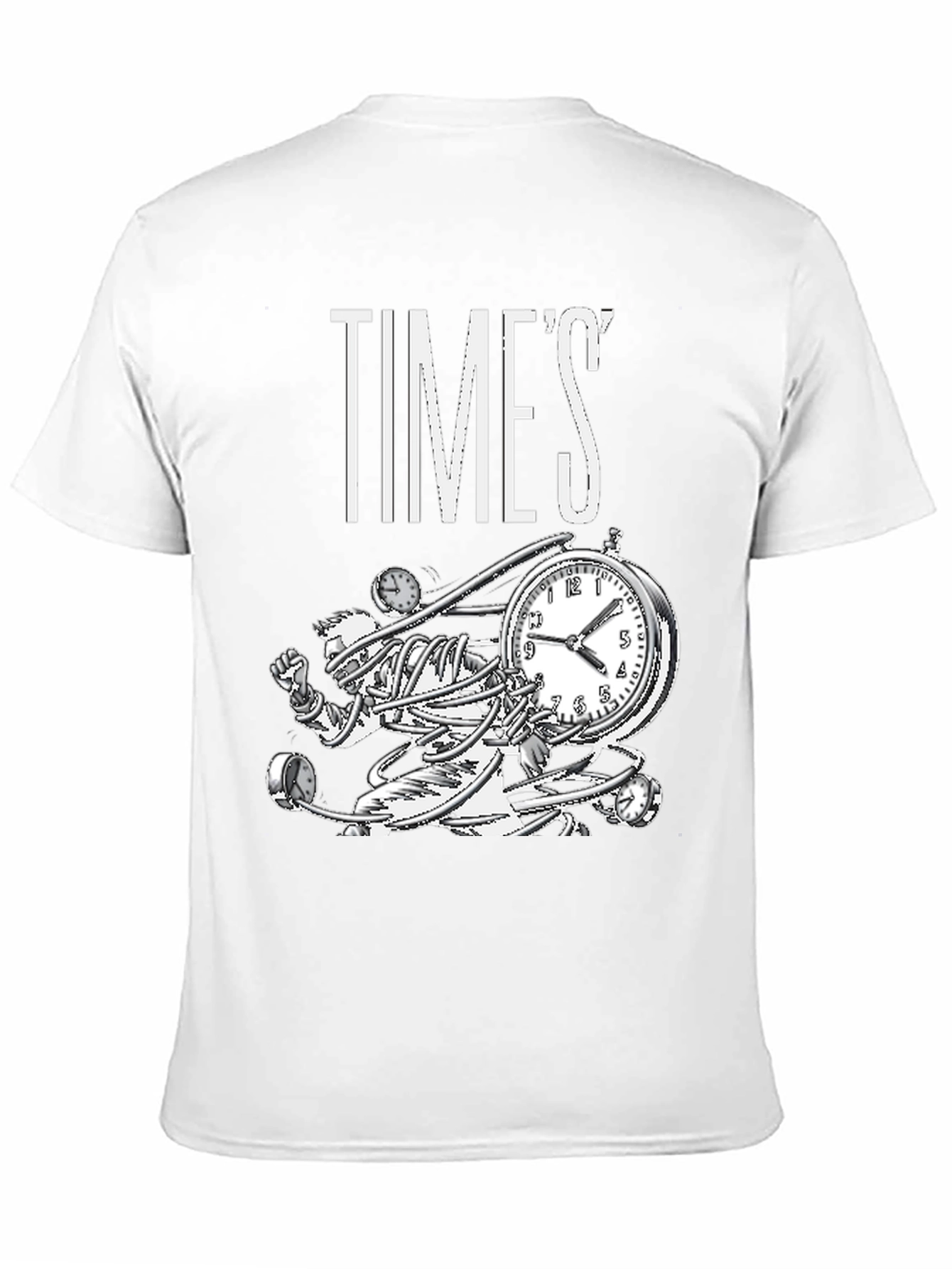 Time Warp Graphic Tee - Black Cotton T-Shirt