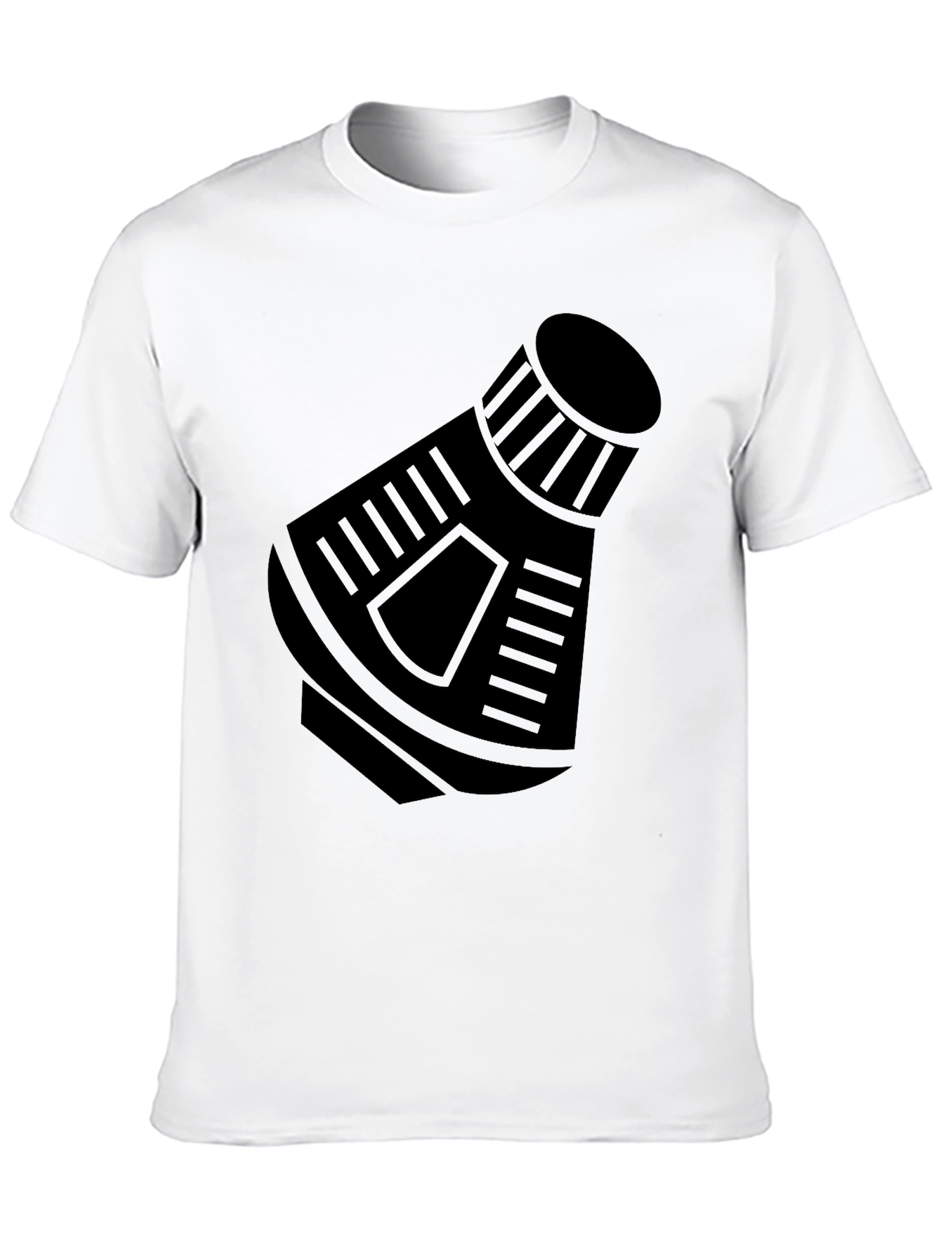 Space Capsule Graphic T-Shirt - Black Crew Neck Tee
