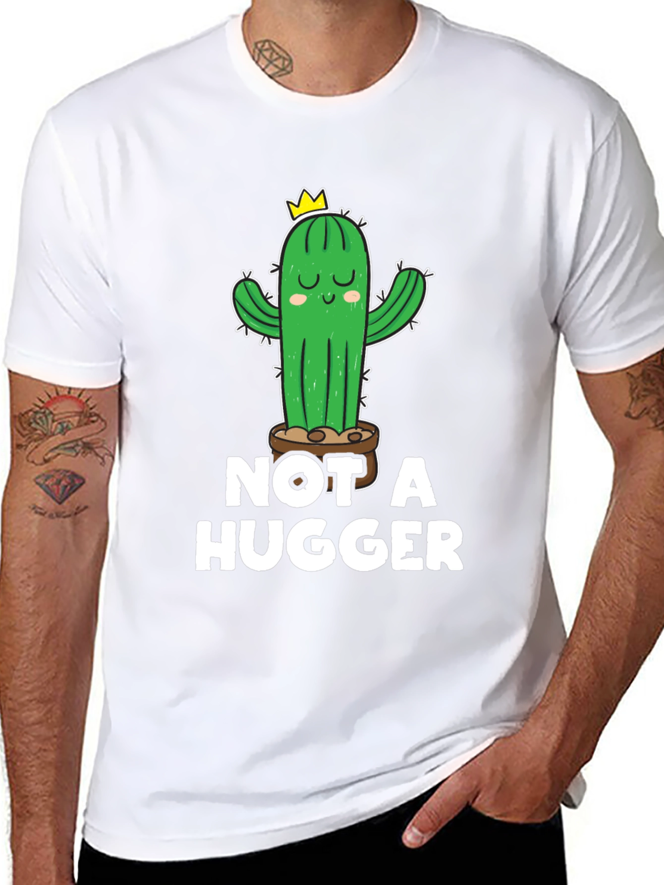 Not a Hugger Cactus T-Shirt - Unisex