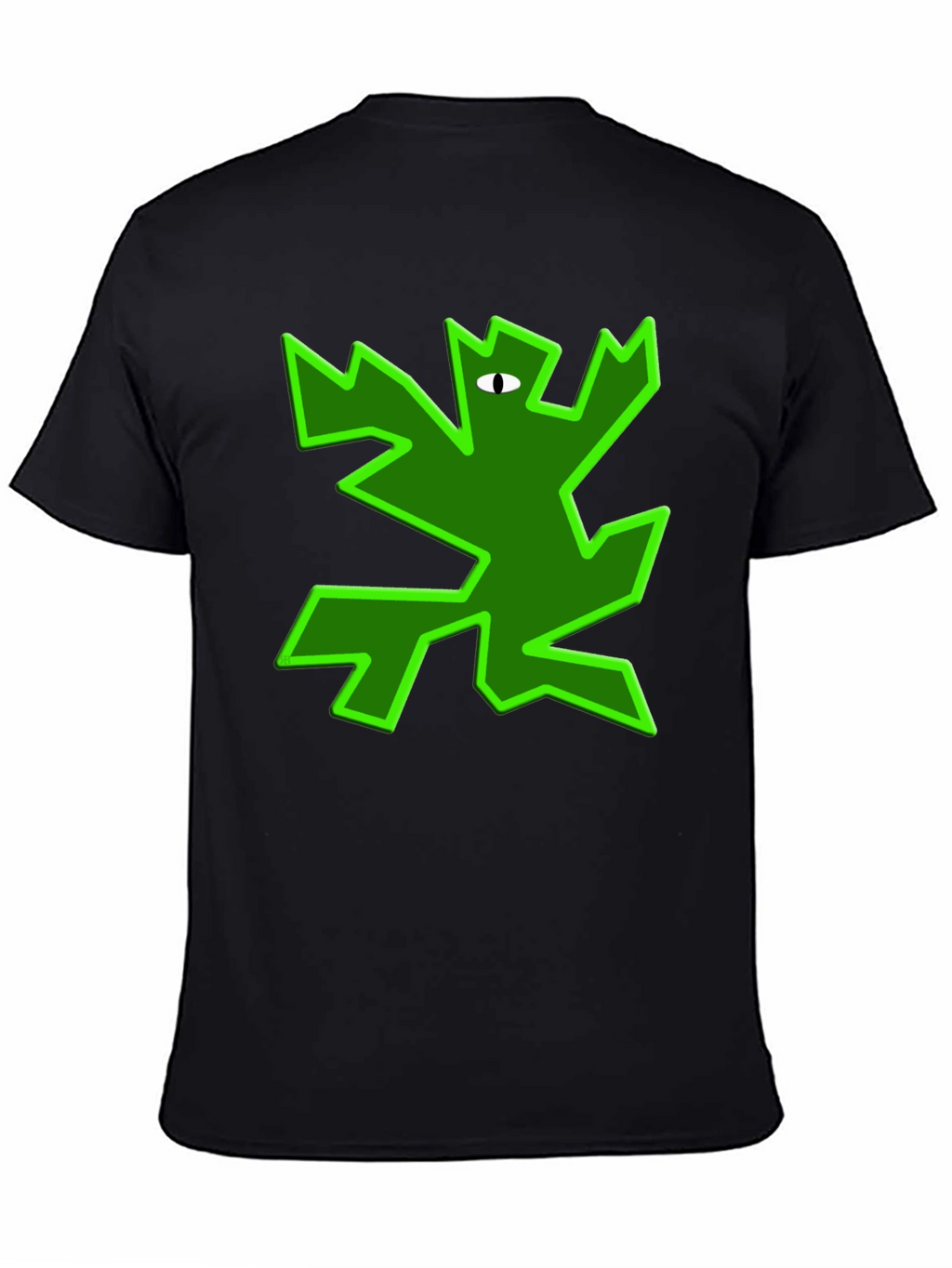 Abstract Green Creature Graphic T-Shirt