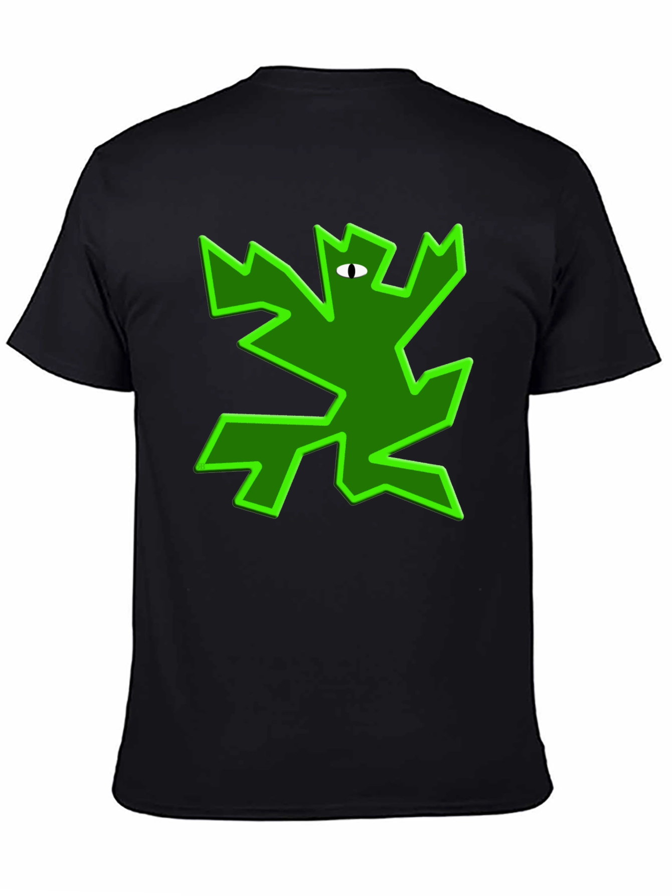 Abstract Green Creature Graphic T-Shirt