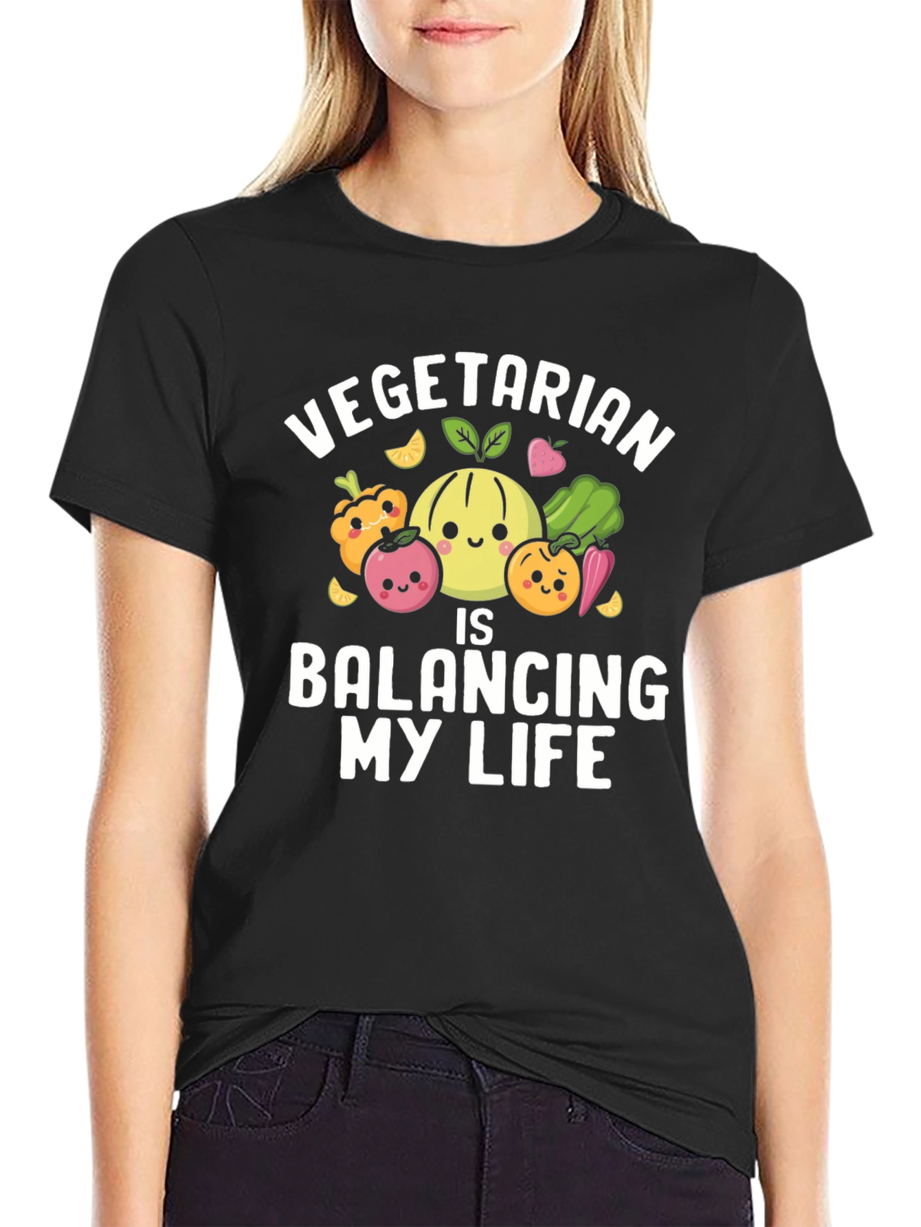Vegetarian Balancing My Life T-Shirt