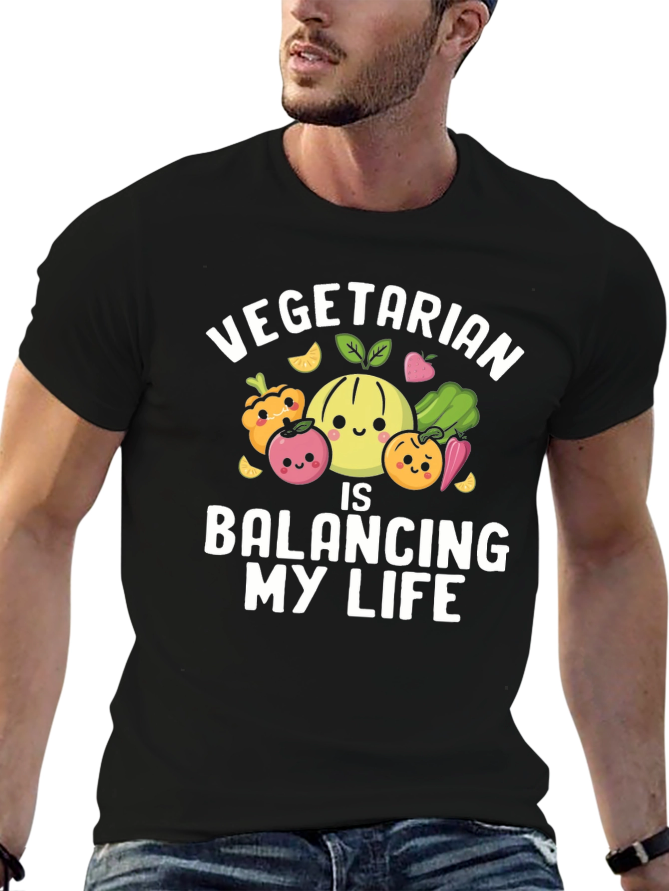 Vegetarian Balancing My Life T-Shirt