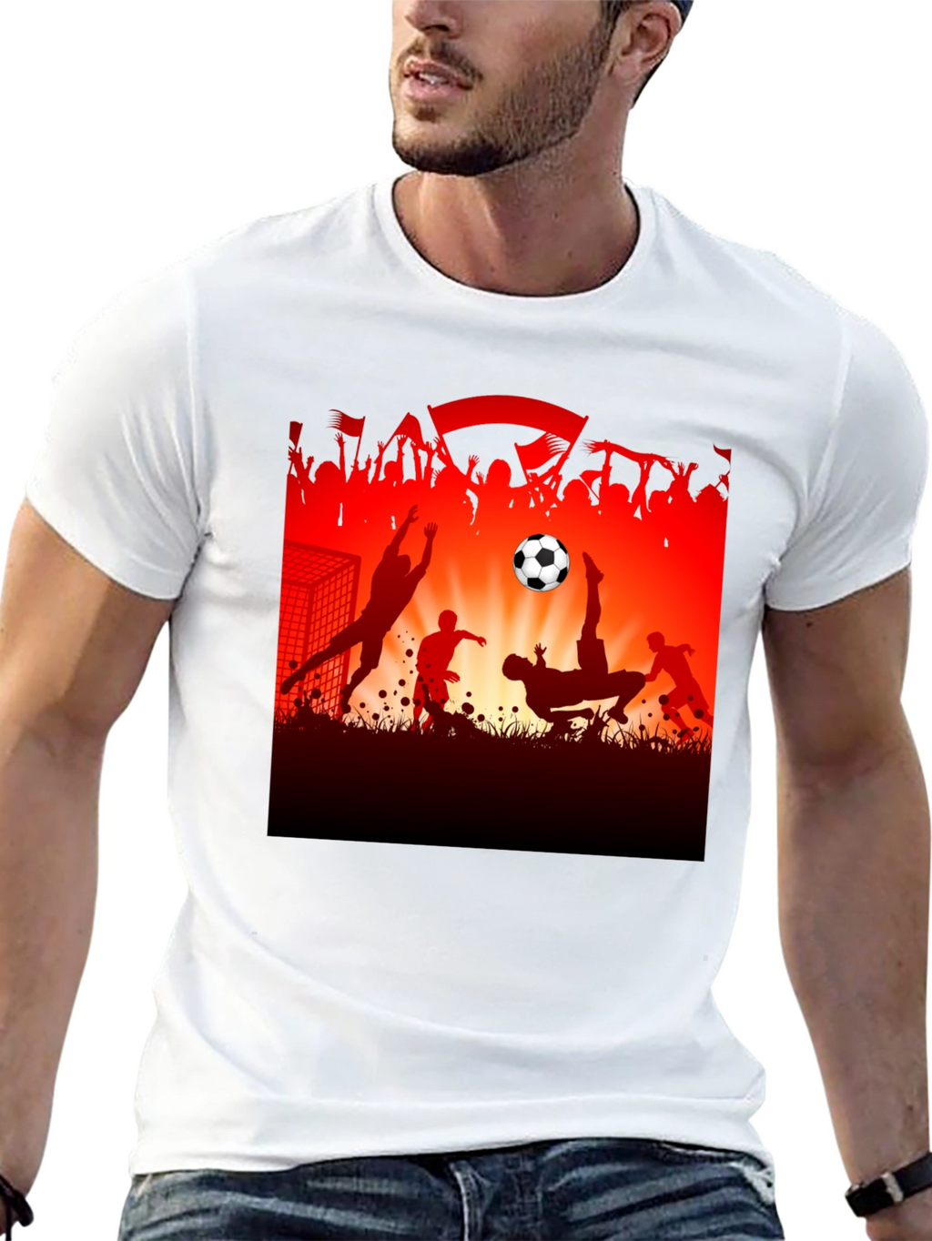 Soccer Silhouette Graphic Tee