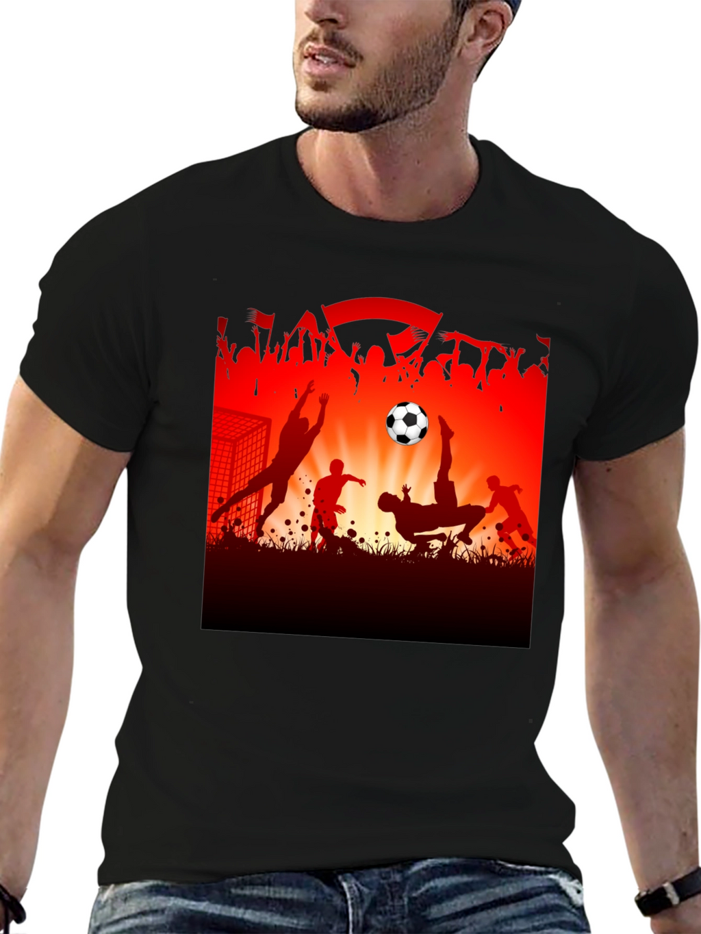 Soccer Silhouette Graphic Tee